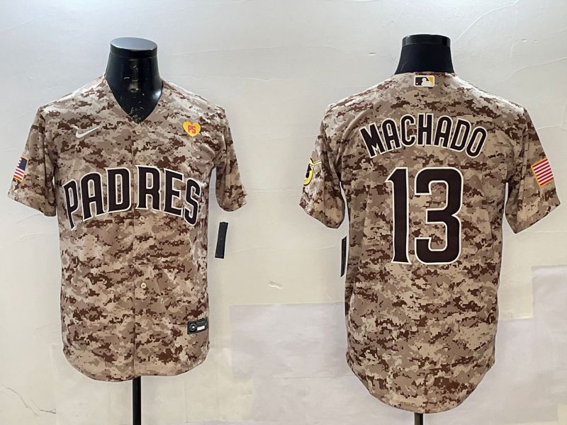 Men San Diego Padres #13 Machado Camo Game 2025 Nike MLB Jersey style 5
